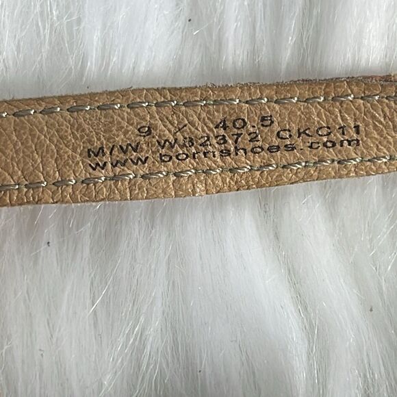 Born Lime Green Leather Floral Strappy Thong Sandals Sz 9 - Picture 5 of 6